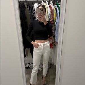 Zara Cream Flare Jeans